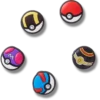 Paquete de 5 colgantes Jibbitz «Poke Ball»