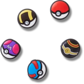 Paquete de 5 colgantes Jibbitz «Poke Ball»