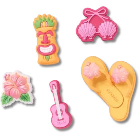 Paquete de 5 colgantes Jibbitz «Tiki Vacation»