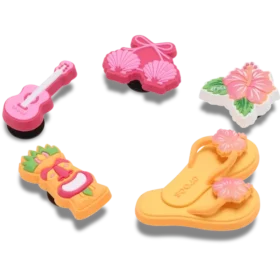Paquete de 5 colgantes Jibbitz «Tiki Vacation»