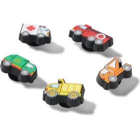 Paquete de 5 colgantes Jibbitz «Tiny Work Trucks»