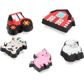 Paquete de 5 colgantes para zapatos Jibbitz™ con simpáticos animales de granja Paquete de 5 colgantes para zapatos Jibbitz™ con simpáticos animales de granja