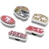 Paquete de 5 colgantes para zapatos Jibbitz de los 49ers de San Francisco de la NFL