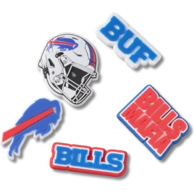 Paquete de 5 colgantes para zapatos Jibbitz de los Buffalo Bills de la NFL