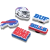 Paquete de 5 colgantes para zapatos Jibbitz de los Buffalo Bills de la NFL