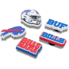 Paquete de 5 colgantes para zapatos Jibbitz de los Buffalo Bills de la NFL