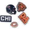 Paquete de 5 colgantes para zapatos Jibbitz de los Chicago Bears de la NFL