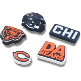 Paquete de 5 colgantes para zapatos Jibbitz de los Chicago Bears de la NFL