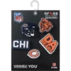 Paquete de 5 colgantes para zapatos Jibbitz de los Chicago Bears de la NFL