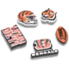 Paquete de 5 colgantes para zapatos Jibbitz de los Cincinnati Bengals de la NFL