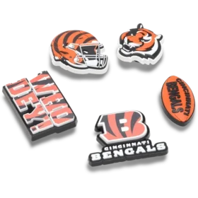 Paquete de 5 colgantes para zapatos Jibbitz de los Cincinnati Bengals de la NFL