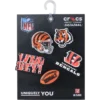 Paquete de 5 colgantes para zapatos Jibbitz de los Cincinnati Bengals de la NFL