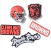 Paquete de 5 colgantes para zapatos Jibbitz de los Cleveland Browns de la NFL
