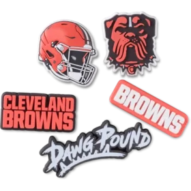 Paquete de 5 colgantes para zapatos Jibbitz de los Cleveland Browns de la NFL