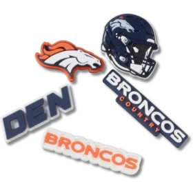 Paquete de 5 colgantes para zapatos Jibbitz™ de los Denver Broncos de la NFL