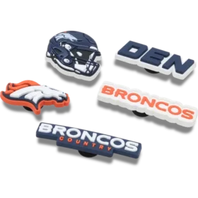 Paquete de 5 colgantes para zapatos Jibbitz™ de los Denver Broncos de la NFL