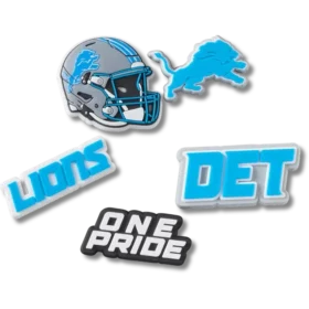 Paquete de 5 colgantes para zapatos Jibbitz de los Detroit Lions de la NFL