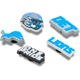 Paquete de 5 colgantes para zapatos Jibbitz de los Detroit Lions de la NFL