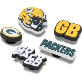 Paquete de 5 colgantes para zapatos Jibbitz de los Green Bay Packers de la NFL