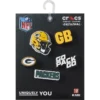 Paquete de 5 colgantes para zapatos Jibbitz de los Green Bay Packers de la NFL