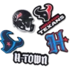 Paquete de 5 colgantes para zapatos Jibbitz de los Houston Texans de la NFL