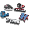 Paquete de 5 colgantes para zapatos Jibbitz de los Houston Texans de la NFL