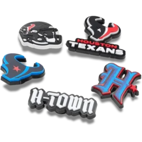 Paquete de 5 colgantes para zapatos Jibbitz de los Houston Texans de la NFL