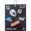 Paquete de 5 colgantes para zapatos Jibbitz de los Miami Dolphins de la NFL