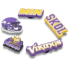 Paquete de 5 colgantes para zapatos Jibbitz de los Minnesota Vikings de la NFL