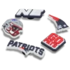 Paquete de 5 colgantes para zapatos Jibbitz de los New England Patriots de la NFL