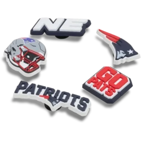 Paquete de 5 colgantes para zapatos Jibbitz de los New England Patriots de la NFL