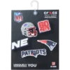 Paquete de 5 colgantes para zapatos Jibbitz de los New England Patriots de la NFL