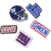 Paquete de 5 colgantes para zapatos Jibbitz de los New York Giants de la NFL