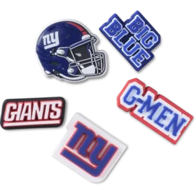 Paquete de 5 colgantes para zapatos Jibbitz de los New York Giants de la NFL