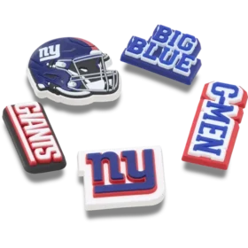 Paquete de 5 colgantes para zapatos Jibbitz de los New York Giants de la NFL