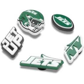 Paquete de 5 colgantes para zapatos Jibbitz de los New York Jets de la NFL