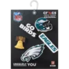 Paquete de 5 colgantes para zapatos Jibbitz de los Philadelphia Eagles de la NFL