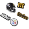 Paquete de 5 colgantes para zapatos Jibbitz de los Pittsburgh Steelers de la NFL