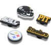 Paquete de 5 colgantes para zapatos Jibbitz de los Pittsburgh Steelers de la NFL