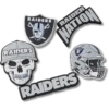 Paquete de 5 colgantes para zapatos Jibbitz de los Raiders de Las Vegas de la NFL