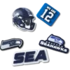 Paquete de 5 colgantes para zapatos Jibbitz de los Seattle Seahawks de la NFL