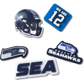 Paquete de 5 colgantes para zapatos Jibbitz de los Seattle Seahawks de la NFL