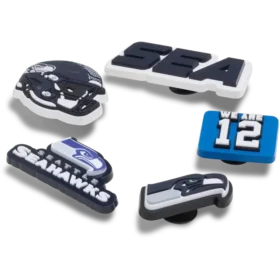 Paquete de 5 colgantes para zapatos Jibbitz de los Seattle Seahawks de la NFL