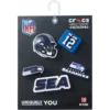 Paquete de 5 colgantes para zapatos Jibbitz de los Seattle Seahawks de la NFL