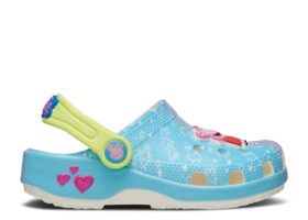 Peppa Pig x Classic Clog para niños pequeños «Blue Pink Gradient»