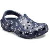 Sandalias Classic Clog con estampado azul oscuro