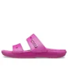 Sandalias clásicas, cómodas y unisex en morado y rojo