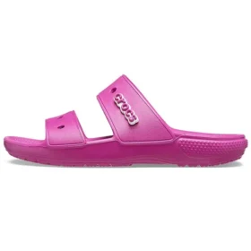 Sandalias clásicas, cómodas y unisex en morado y rojo