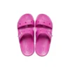 Sandalias clásicas, cómodas y unisex en morado y rojo