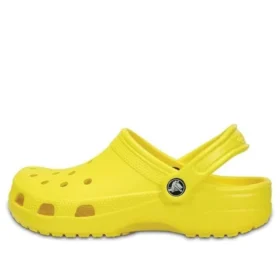 Sandalias clásicas Crocs Beach unisex en amarillo brillante